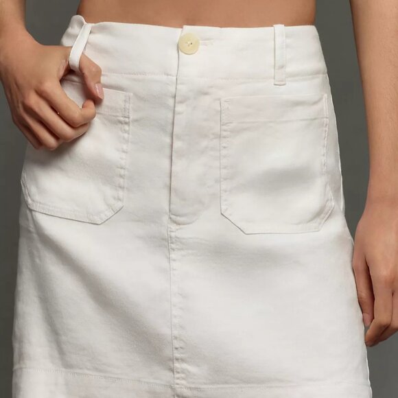 Maeve White Mini Skirt size small - Picture 2 of 15